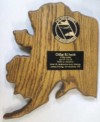 Alaska Award Plaque!