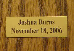 Metal Placard For Plaques