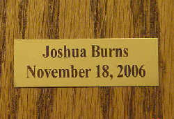 Metal Placard For Plaques. 